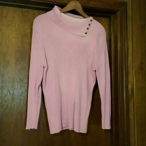 JL Studio Pink Turtleneck Sweater